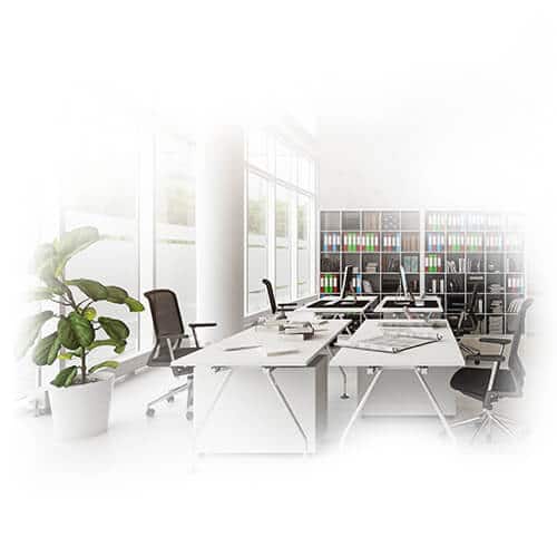 Executive office with window